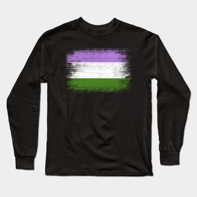 Genderqueer flag Long Sleeve T-Shirt by Alyen